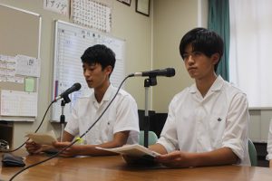 生徒会役員候補立会演説会・投票が行われました