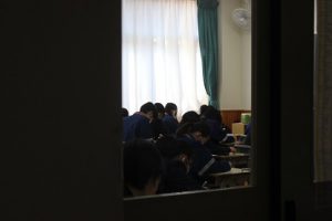 第3学年 後期第1回試験1日目です
