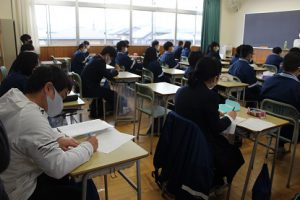 令和3年3月13日(土)1・2年生オープンスタディー「先輩の話を聞く会」