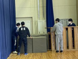 入学式後のひとこま　