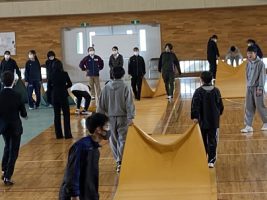 入学式後のひとこま　