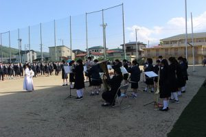 令和3年度山梨県高等学校総合体育大会壮行会が行われました