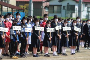 令和3年度山梨県高等学校総合体育大会壮行会が行われました