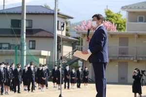 令和3年度山梨県高等学校総合体育大会壮行会が行われました