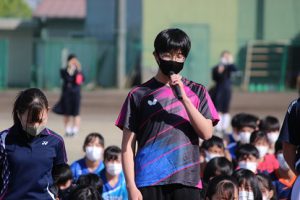 令和3年度山梨県高等学校総合体育大会壮行会が行われました