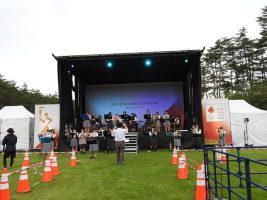 東京オリンピック聖火リレー セレブレーションに本校吹奏楽部が参加しました
