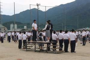令和3年8月23日（月）始業・納め式の様子です。