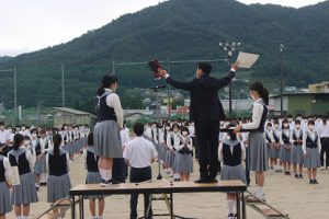 令和3年8月23日（月）始業・納め式の様子です。
