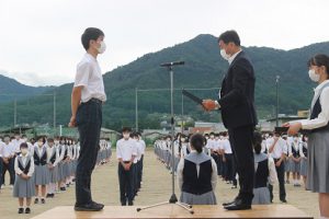 令和3年8月23日（月）始業・納め式の様子です。