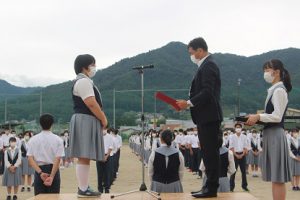 令和3年8月23日（月）始業・納め式の様子です。