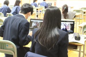 吉田高校とイギリスをつなぐ　理数科2年生 国際交流事業を行いました