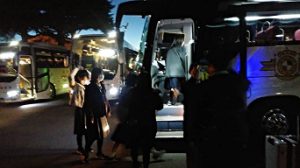 修学旅行1日目が始まりました