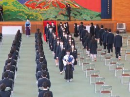 令和3年度 第72回山梨県立吉田高等学校卒業証書授与式が行われました