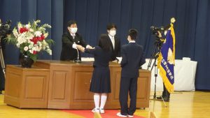 令和3年度 第72回山梨県立吉田高等学校卒業証書授与式が行われました