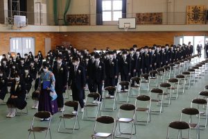 令和3年度 第72回山梨県立吉田高等学校卒業証書授与式が行われました
