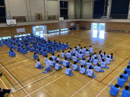 令和4年度1学年集団行動 行進発表会が行われました