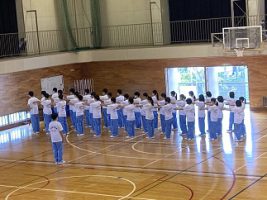 令和4年度1学年集団行動 行進発表会が行われました