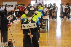 令和４年度山梨高等学校総合体育大会壮行会が行われました