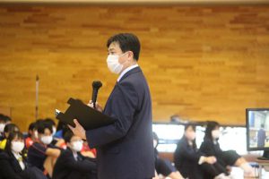 令和４年度山梨高等学校総合体育大会壮行会が行われました