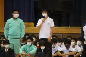 令和４年度山梨高等学校総合体育大会壮行会が行われました