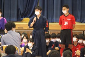 令和４年度山梨高等学校総合体育大会壮行会が行われました