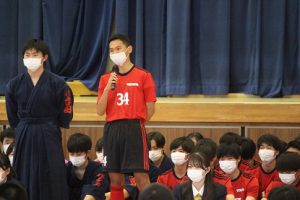 令和４年度山梨高等学校総合体育大会壮行会が行われました