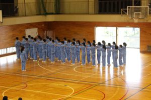 令和4年度1学年集団行動 行進発表会が行われました