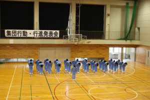 令和4年度1学年集団行動 行進発表会が行われました