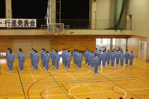 令和4年度1学年集団行動 行進発表会が行われました