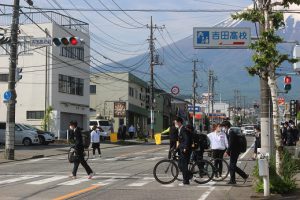 令和４年度山梨県高等学校県下一斉「通学時マナーアップ運動」が行われました