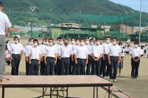 令和４年度全国大会出場部・野球部壮行会が行われました