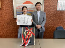 第６９回NHK杯全国高校放送コンテストアナウンス部門　全国２９９９人中 第３位入賞　放送部３年中野愛子さん（吉高放送部個人部門 21年ぶりの快挙）