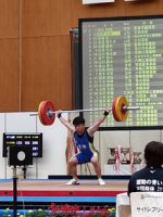 令和４年度全国高等学校総合体育大会 （インターハイ） ウエイトリフティング競技の様子です