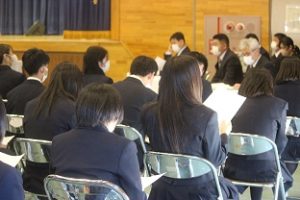 令和４年度同窓会入会式が行われました。