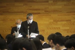 令和４年度同窓会入会式が行われました。