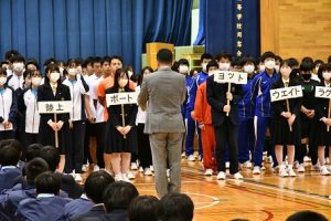 令和５年度山梨県高等学校総合体育大会壮行会が行われました。