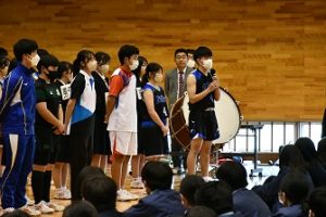 令和５年度山梨県高等学校総合体育大会壮行会が行われました。