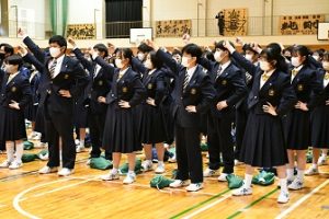 令和５年度山梨県高等学校総合体育大会壮行会が行われました。
