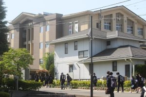 令和５年度山梨県高等学校県下一斉「通学時マナーアップ運動」が行われました。