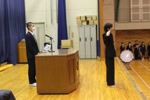 令和５年度全日本選手権大会自転車競技・山梨県高等学校総合体育大会・山梨県高等学校将棋選手権大会の納め式が行われました。