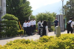 令和５年度山梨県高等学校県下一斉「通学時マナーアップ運動」２回目が行われました。