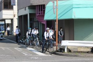 令和５年度山梨県高等学校県下一斉「通学時マナーアップ運動」２回目が行われました。