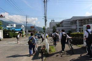 令和５年度山梨県高等学校県下一斉「通学時マナーアップ運動」２回目が行われました。