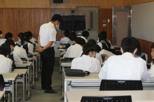 BYOD端末を使った保健の授業の様子です。