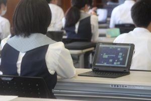 BYOD端末を使った保健の授業の様子です。
