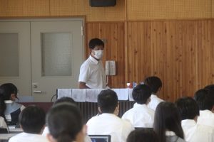 BYOD端末を使った保健の授業の様子です。
