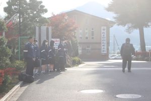 令和５年度山梨県高等学校県下一斉「通学時マナーアップ運動」４回目が行われました。