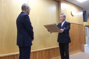 第９６回選抜高校野球大会「２１世紀枠」山梨県推薦校表彰式が行われました。