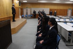 第９６回選抜高校野球大会「２１世紀枠」山梨県推薦校表彰式が行われました。
