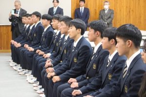 第９６回選抜高校野球大会「２１世紀枠」山梨県推薦校表彰式が行われました。